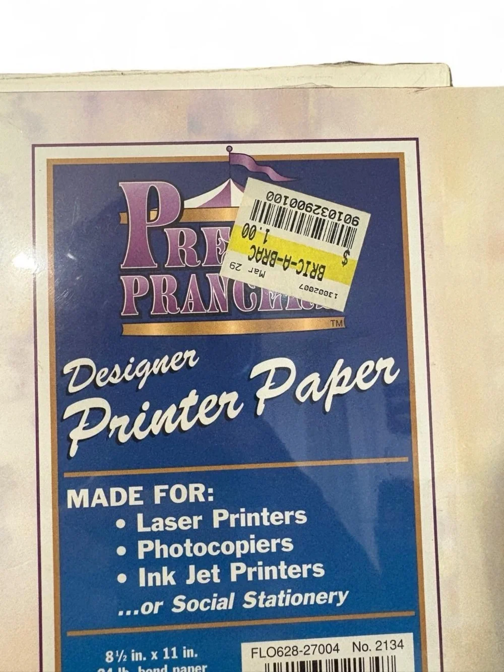Vintage Carousel Unicorn Horse Printer Paper Stationery Set of 2 packs
